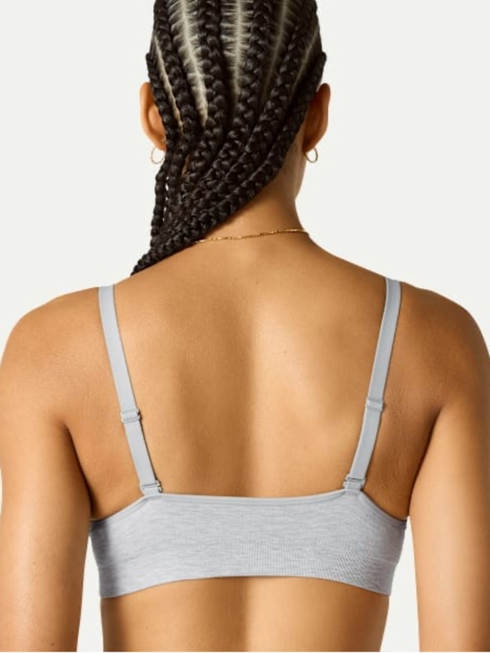 Bombas Women's Heather Gray Wireless Seamless Triangle Bralette - Medium/Large - Picture 2 of 9